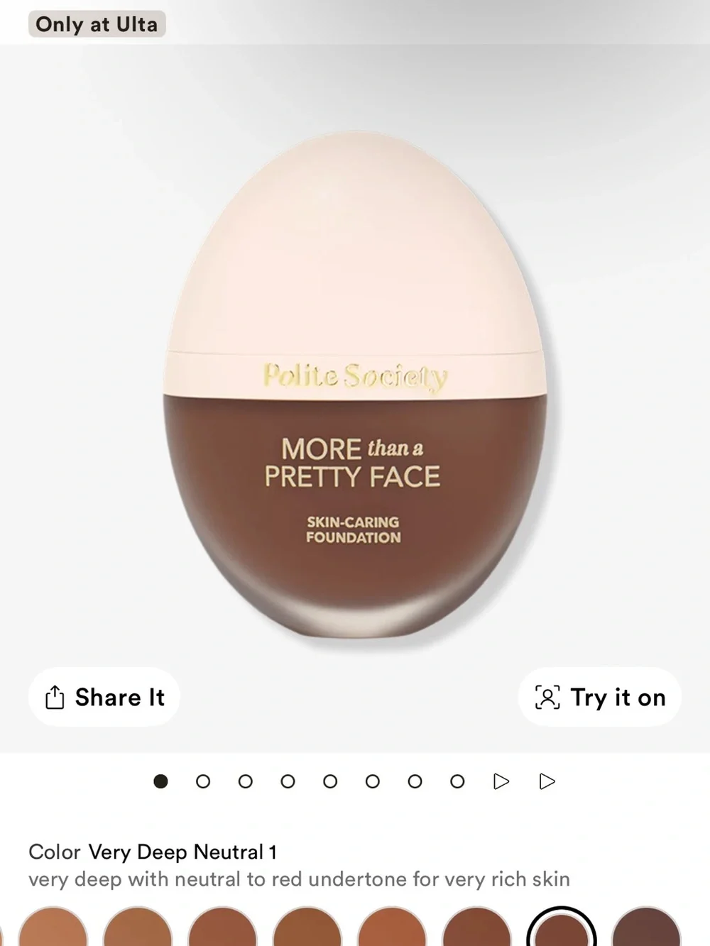MORE than a Pretty Face Foundation — Very Deep Neutral (Cream)